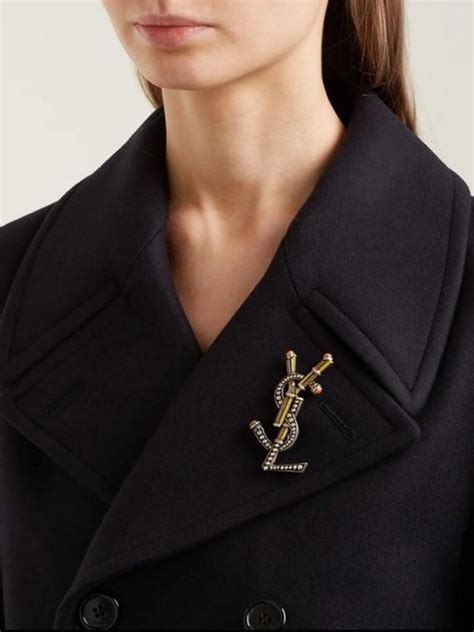 ysl lapel pin|ysl brooch dupe.